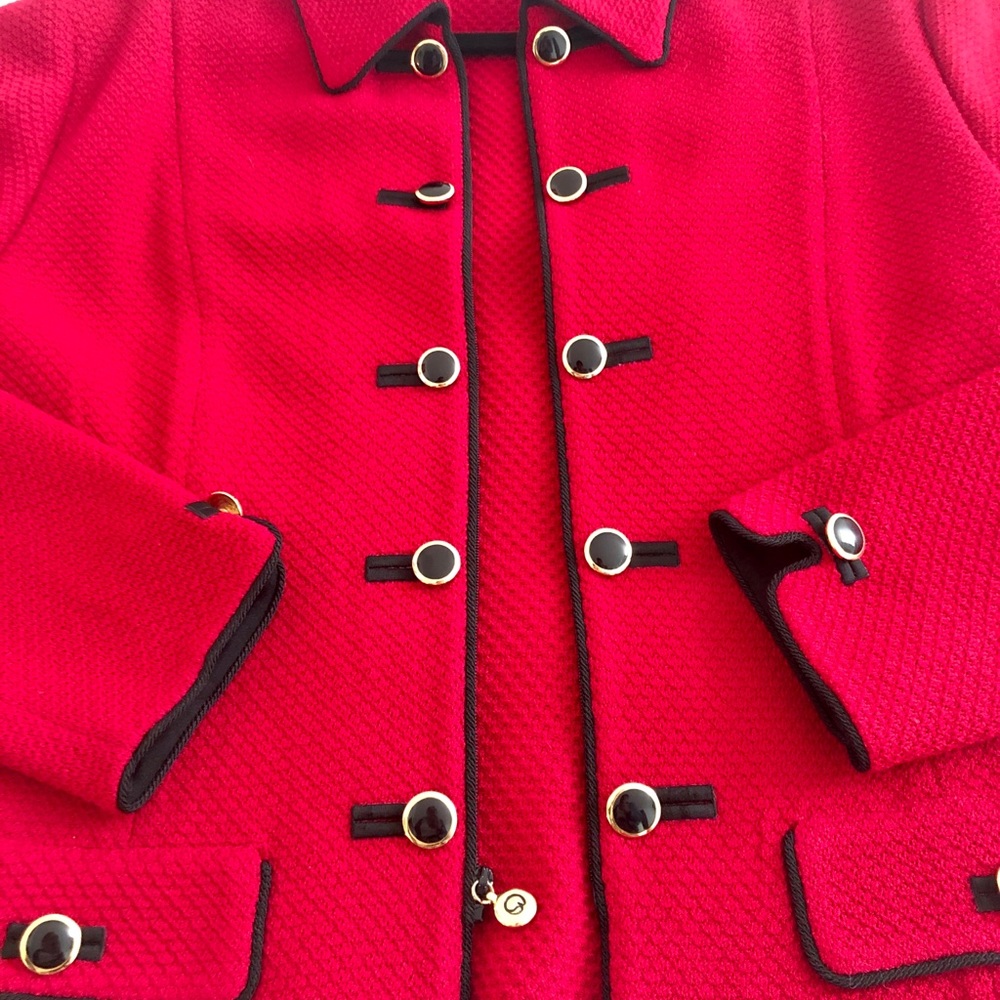 St. John Collection by Marie Gray red suit - Picture 3 of 5
